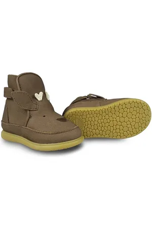Donsje Dětské semišové zimní boty Dubu Special Shoes Stag barva, 1500602