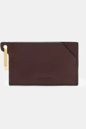 AllSaints Kožené pouzdro na karty HEX CARDHOLDER barva, W398XB