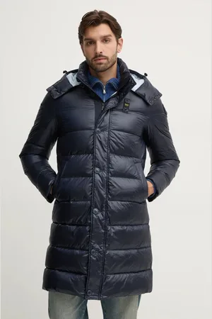 Blauer Péřová bunda pánská, tmavomodrá barva, zimní, 24WBLUK03027