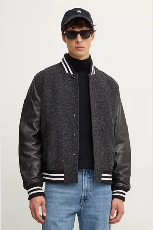 Tommy Hilfiger Vlněná bomber bunda barva, přechodná, oversize, MW0MW37030