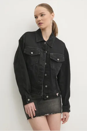 Guess Džínová bunda dámská, barva, přechodná, oversize, W4BN56 D5E83