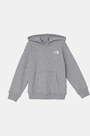 The North Face Dětská mikina ESSENTIAL OVERSIZED HOODIE barva, s kapucí, melanžová, NF0A89HADYX1