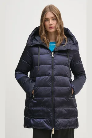 Tiffi Péřová bunda dámská, tmavomodrá barva, zimní, 210040 LADY M