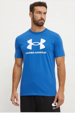 Under Armour Tričko SPORTSTYLE LOGO tmavomodrá barva, s potiskem, 1382911