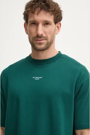 Drôle de Monsieur Bavlněné tričko Le T-Shirt Slogan Classique barva, s potiskem, PERM-TS202-CO002-DGN