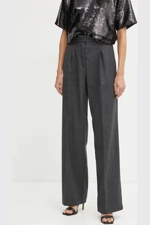 FORTE FORTE Vlněné kalhoty široké, high waist, 13230_my pants