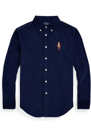 Ralph Lauren Dětská bavlněná košile tmavomodrá barva, 323878882003