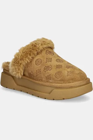 Guess Semišové papuče UNIKA3 barva, FLFUK3 FAL06