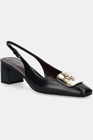 Tory Burch Kožené lodičky Georgia Slingback barva, na podpatku, s odkrytou patou, 156479-006