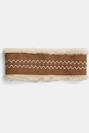 UGG Kožená čelenka barva, 100909