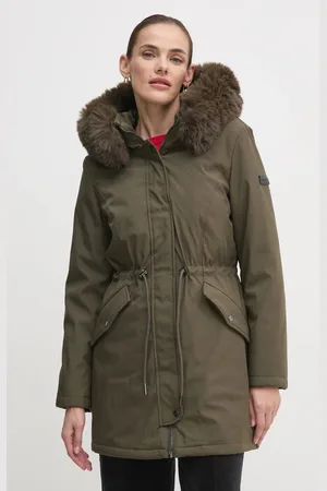DKNY Parka dámská, barva, zimní, DLEMPT22