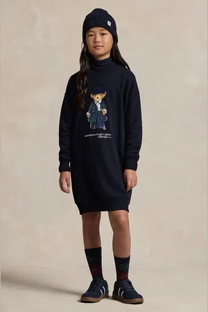Ralph Lauren Dívčí šaty tmavomodrá barva, mini, 313952155001