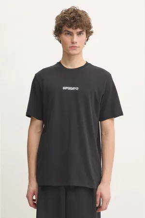 Superdry Bavlněné tričko barva, s aplikací, M1012028A-02A