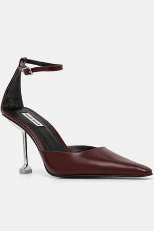 Naked Wolfe Kožené lodičky Valerie vínová barva, Valerie Box Leather Burgundy