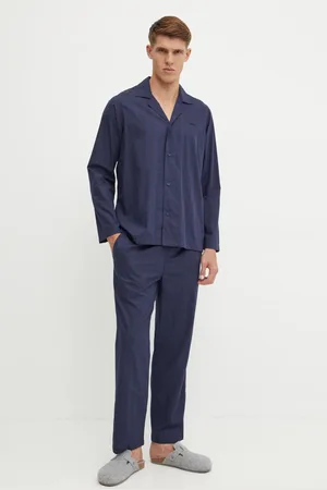 HUGO BOSS Bavlněné pyžamo tmavomodrá barva, 50527522