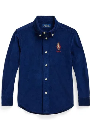 Ralph Lauren Dětská bavlněná košile tmavomodrá barva, 322878882003