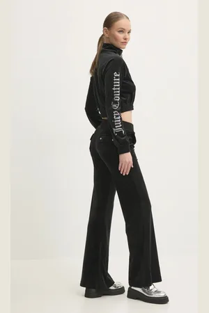 Juicy Couture Velurová mikina TASHA LOGO TRACKTOP barva, JCWCT24305