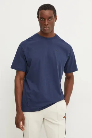 PUMA Bavlněné tričko tmavomodrá barva, 681991