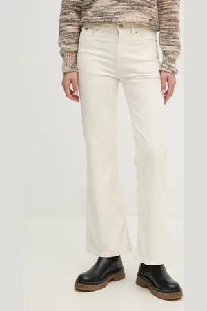 Pepe Jeans Manšestrové kalhoty WILLA barva, zvony, high waist, PL211786