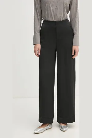 DKNY Kalhoty dámské, barva, široké, high waist, P4GKAX76