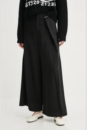 Maison Margiela Kalhoty dámské, barva, široké, high waist, S62KB0217.M35225