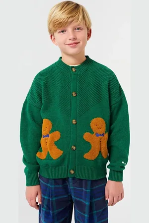 Bobo Choses Dětský kardigan s příměsí vlny Gingerbread barva, 224FC014