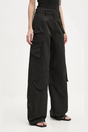 HELIOT EMIL Kalhoty dámské, barva, kapsáče, high waist, HE.W.10.113.BLK01