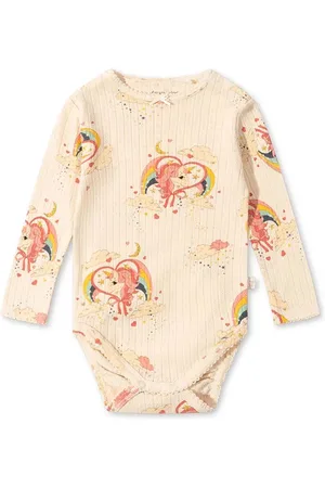 Konges Sløjd Bavlněné kojenecké body MINNIE GLITTER BODY GOTS KS102054