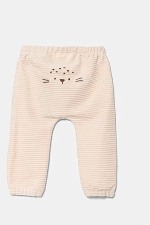Benetton Dětské velurové tepláky barva, 3MCDAF020