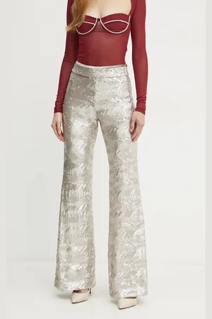 FORTE FORTE Kalhoty dámské, barva, zvony, high waist, 13288_my pants