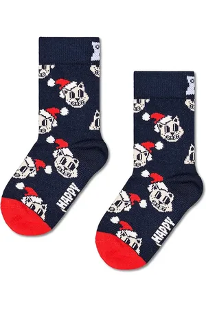Happy Socks Dětské ponožky Kids Holiday Cat Sock tmavomodrá barva, P001690