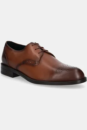HUGO BOSS Kožené polobotky Tayil pánské, barva, 50529099