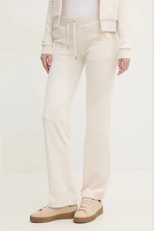 Juicy Couture Velurové teplákové kalhoty DEL RAY GOLD HW barva, JCAP180G