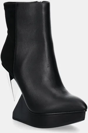 united nude Kožené kotníkové boty Edge Bootie dámské, barva, na klínku, 1085622916
