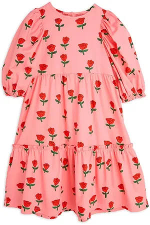 Mini Rodini Dětské bavlněné šaty Roses barva, mini, 2515010528