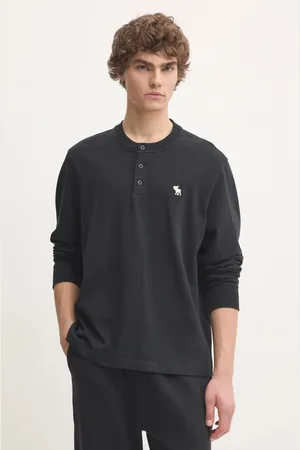 Abercrombie & Fitch Bavlněné tričko s dlouhým rukávem barva, KI124-4534