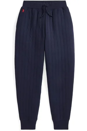Ralph Lauren Dětské tepláky tmavomodrá barva, hladké, 313952093001