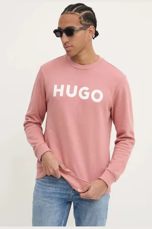 HUGO BOSS Bavlněná mikina pánská, barva, s potiskem