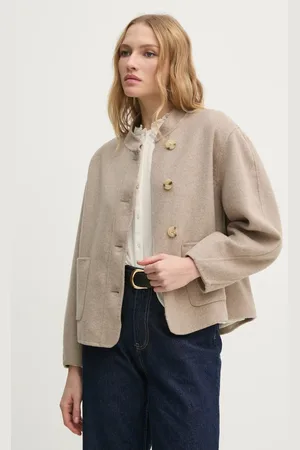 Hoss Intropia Vlněná bunda barva, přechodná, oversize, 5438452