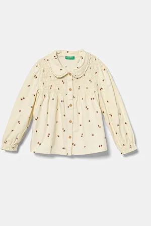 Benetton Dětská manšestrová košile barva, 50CYGQ02A