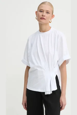 Victoria Beckham Bavlněné tričko barva, 1125JTS006052A