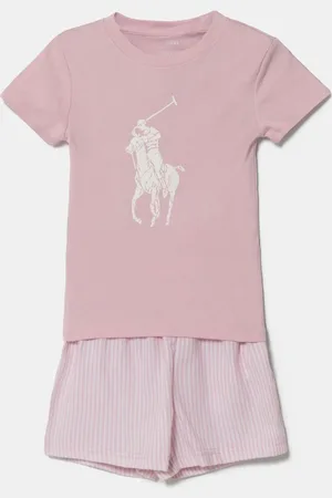 Ralph Lauren Dětské bavlněné pyžamo barva, s potiskem, 4P0038