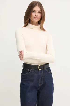 Tommy Hilfiger Tričko s dlouhým rukávem barva, s golfem