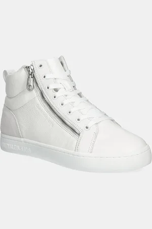 Calvin Klein Kožené sneakers boty CLASSIC CUPSOLE ZIP MID IN barva, YM0YM01156