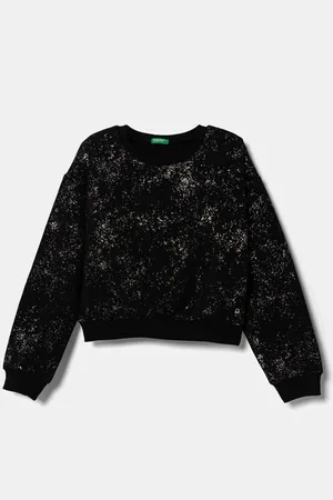 Benetton Dětská mikina barva, vzorovaná, 3O2FC10M1