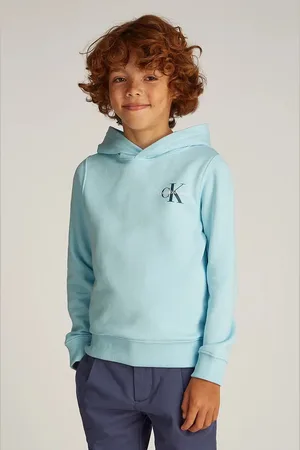 Calvin Klein Dětská bavlněná mikina barva, s kapucí, s potiskem, IU0IU00266