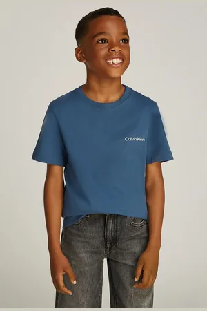 Calvin Klein Dětské bavlněné tričko 2-pack tmavomodrá barva, s potiskem, IB0IB02363