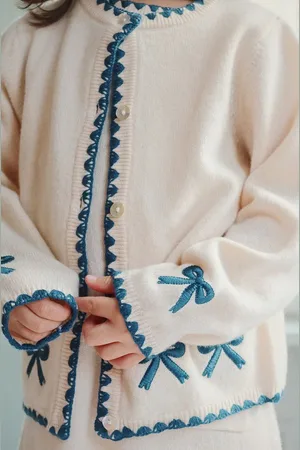 Konges Sløjd Dětský vlněný kardigan COLLETTE KNIT CARDIGAN barva, KS101934