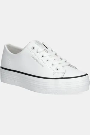 Calvin Klein Kožené sneakers boty BOLD VULC FLATF LOW LTH IN barva, YW0YW01633
