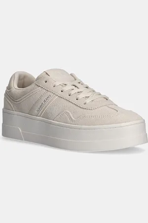 Tommy Hilfiger Semišové sneakers boty THE GREENWICH FLATFORM ELEVATED barva, EN0EN02676